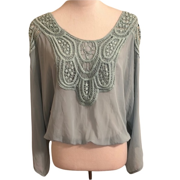 ciel usa Tops - Embellished Long Sleeve Blouse